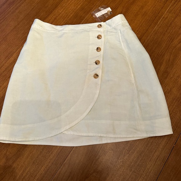 Madewell Linen-Blend Tulip-Hem Mini Skirt: Earth-Dyed Edition Size 4 NWT - Picture 6 of 8